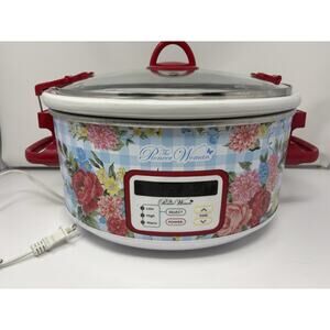 The Pioneer Woman Sweet Rose Floral 6-Quart Stainless Steel Digital Slow Cooker